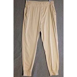 The North Face Womens Jogger Pants Size M Tan Elastic Waist Cuffed Ankles